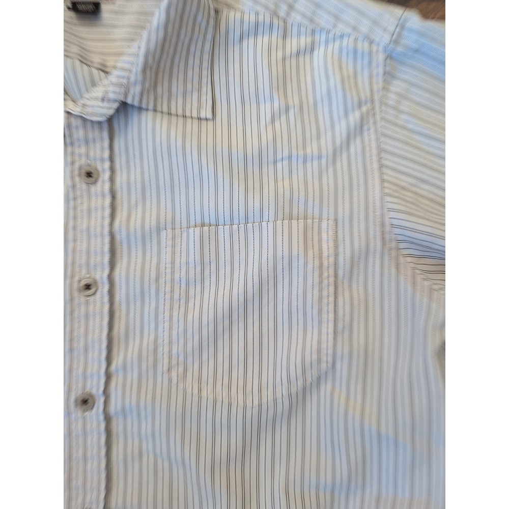 O'Neill Heritage Series Shirt Fit Small Tag; Med Ivory Black Striped Button Up - Picture 11 of 16